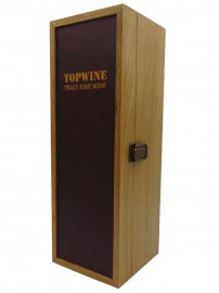 Hộp Gổ Xoan Đào Topwine - Mặt Bọc Da Cao Cấp