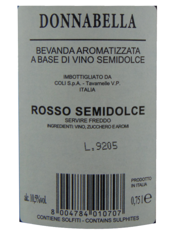Thông tin rượu vang Donnabella Semidolce
