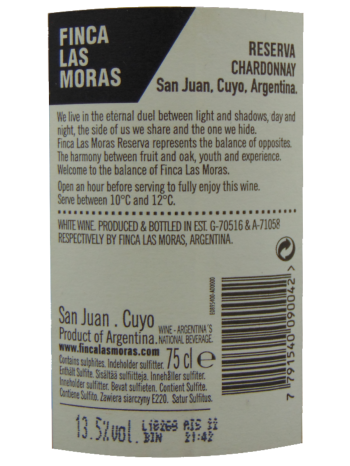 Thông tin rượu vang Las Moras Reserva Chardonnay