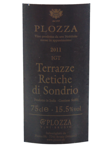 Thông tin rượu vang Plozza Nebbiolo Terrazze Retiche di Sondrio