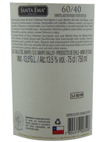 Thông tin rượu vang Santa Ema Barrel